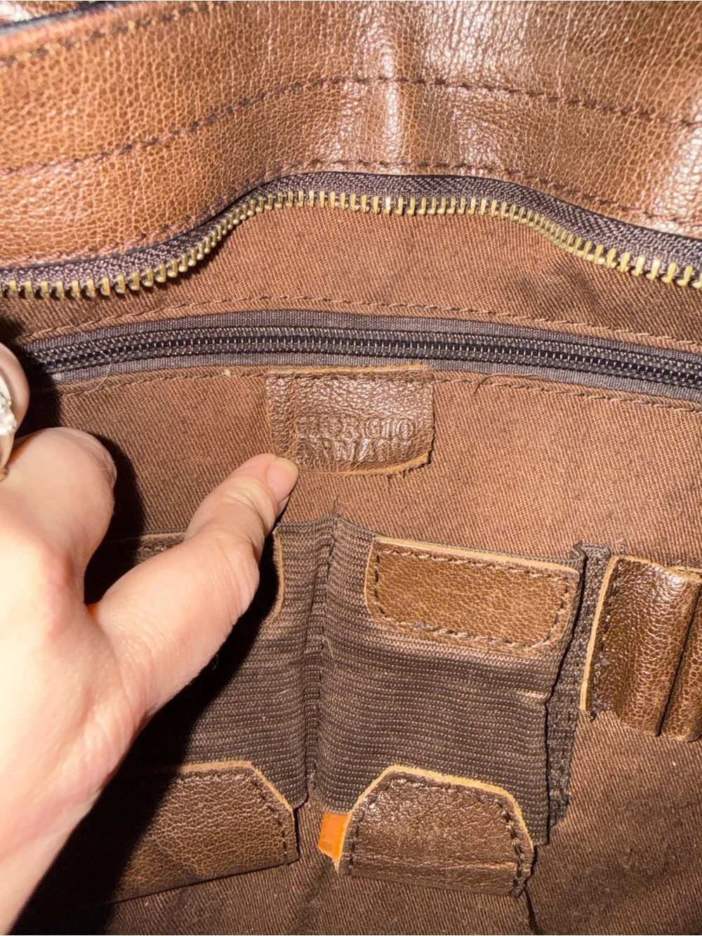Giorgio Armani brown cross body bag